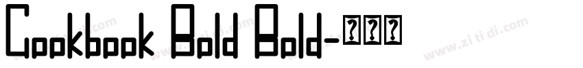 Cookbook Bold Bold字体转换